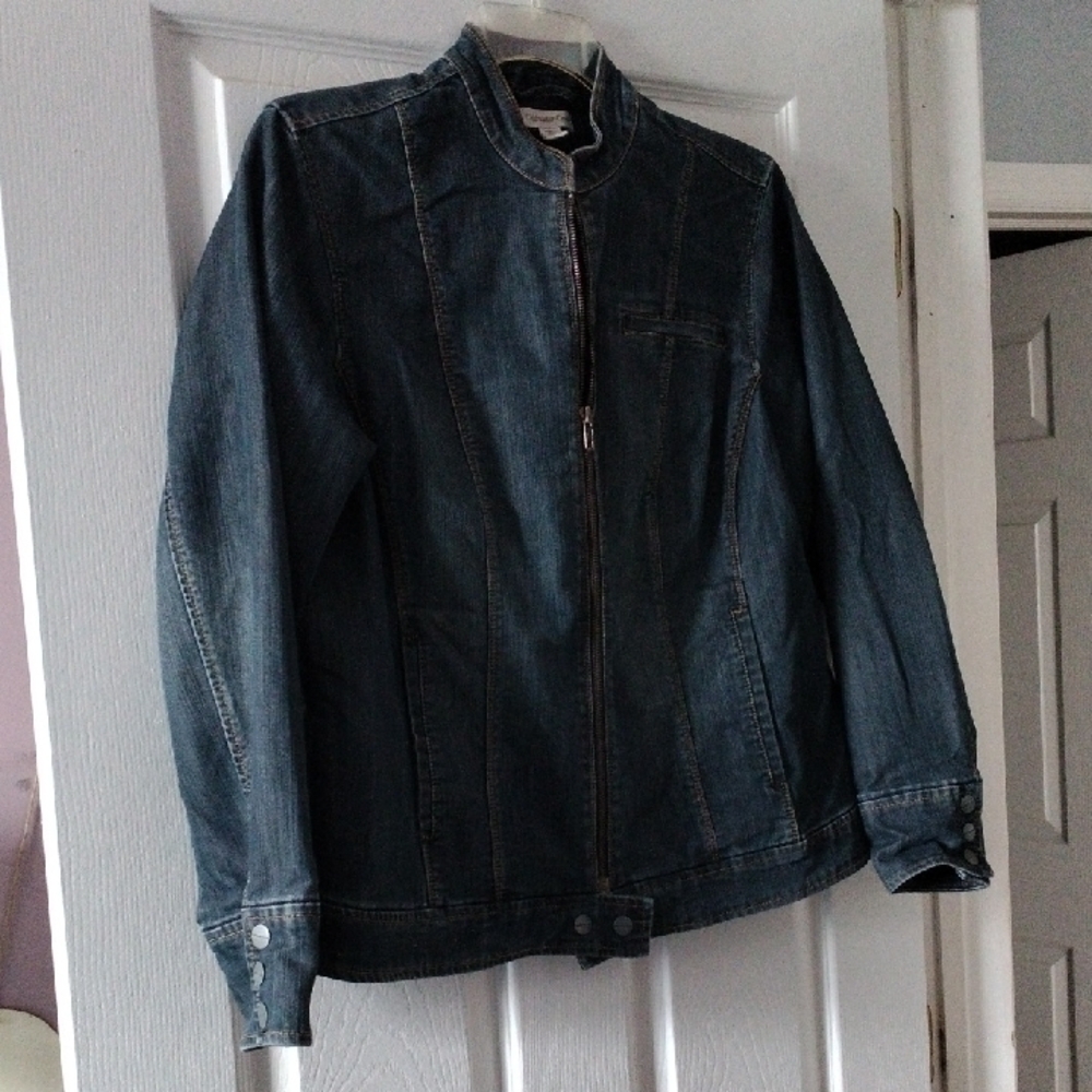 Coldwater Creek Dark Blue Jean Jacket
